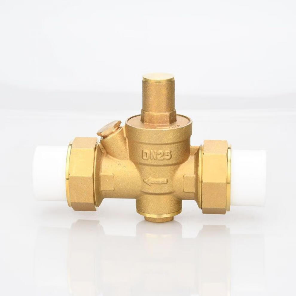自来水管减压阀家用稳压阀净水器热水器恒压阀黄铜接头 不带表4分ppr