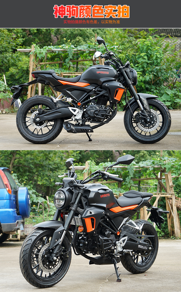 国四电喷v8街车神驹312可上牌复古150cc水冷燃油车重型机车跑车v9水冷