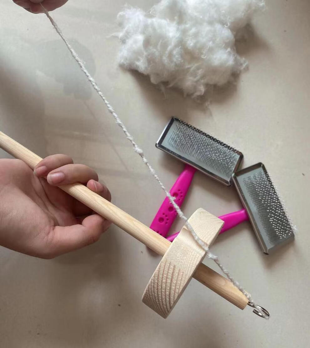 纺线锤狗毛纺锤纺线锤毛发diy编织猫毛围脖羊毛捻线器纺线器工具线锤1