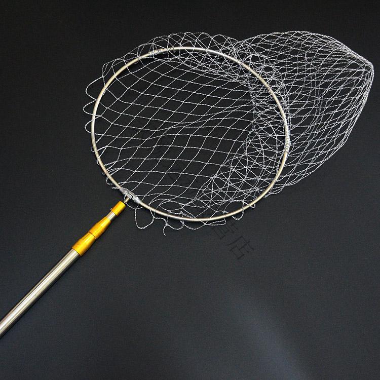 抄兜钓鱼工具渔具不锈钢伸缩竿操网3米鱼舀子网兜抄网动八21m