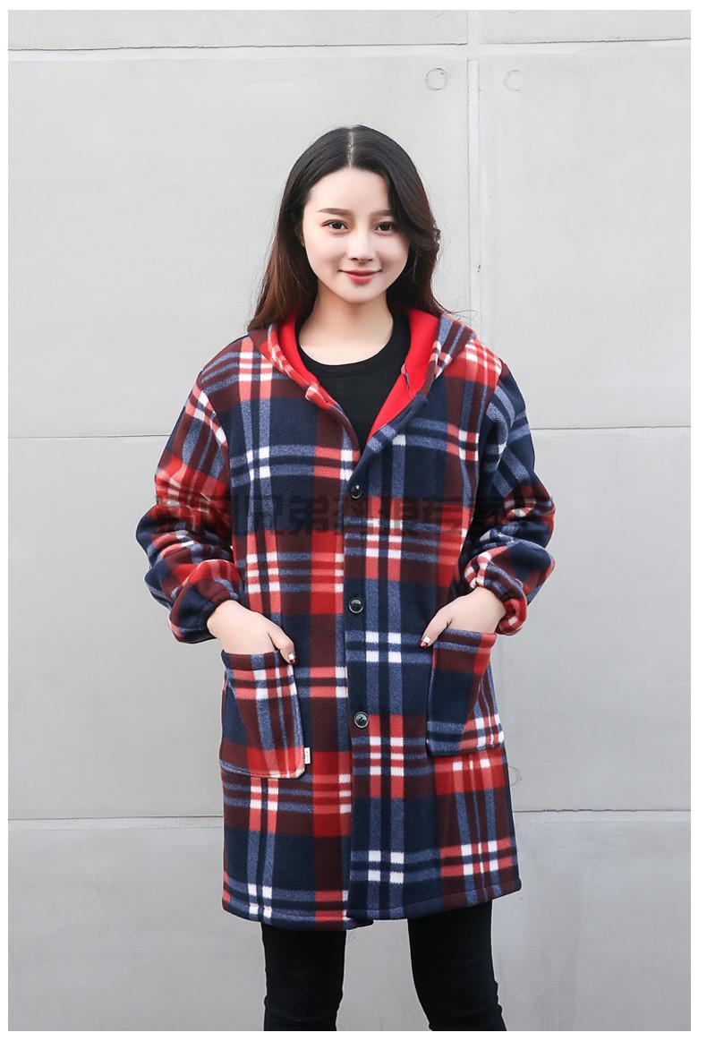 干活穿的衣服罩衣女士罩衣冬天加绒加厚干活穿的衣服加长版防水厨房