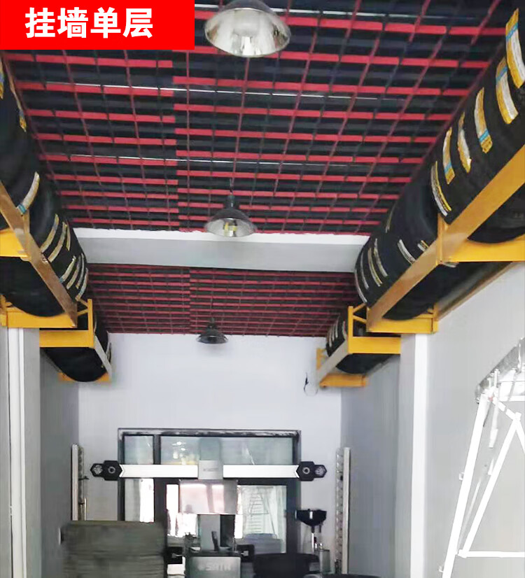 轻奢高端轮胎货架汽车用品展示架拆装挂墙车库调节移动修理店金属架子