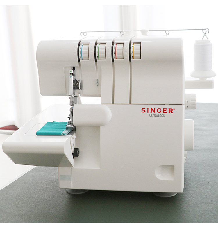 胜家包缝机 美国胜家包缝机家用电动锁边机码边带密拷木耳叶花边四线