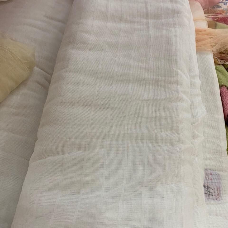 纯棉蚊帐老式棉纱蚊帐布特密加厚网纱尿布老式过滤纱布棉絮套家用传统