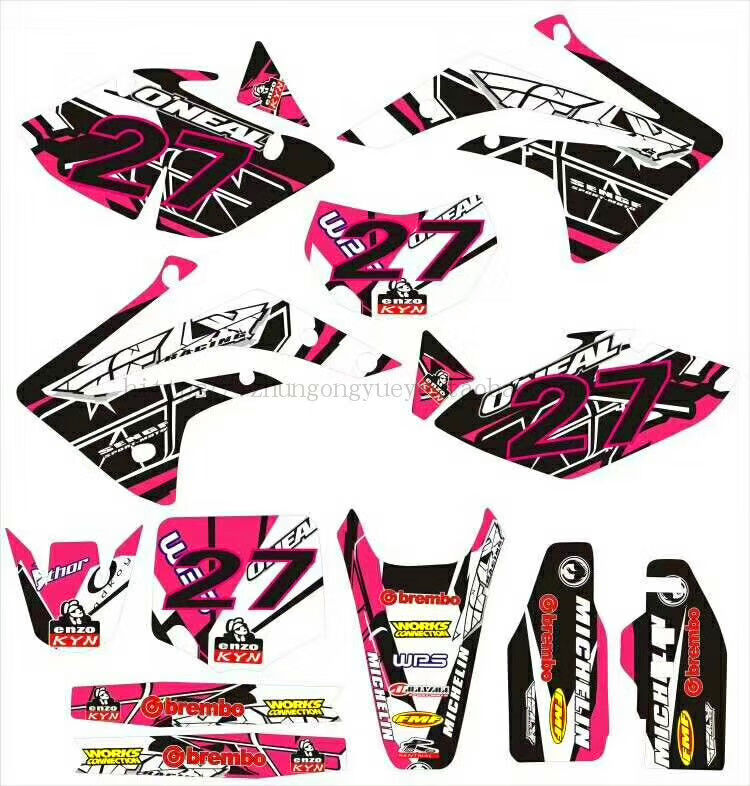 海陵m2m4mx6m7m8华阳t2t4t6沙漠王250越野摩托车贴花贴纸车贴12号