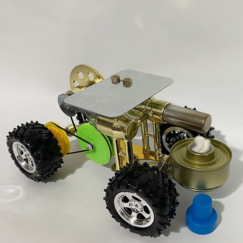 斯特林发动机小汽车蒸汽车物理实验科普科学小制作小发明玩具外燃蒸汽