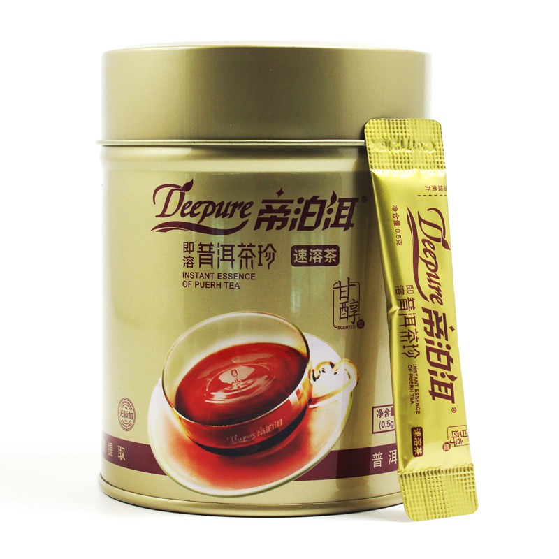 帝泊洱即溶普洱茶珍甘醇金罐30支装速溶普洱茶粉云南天士力茶