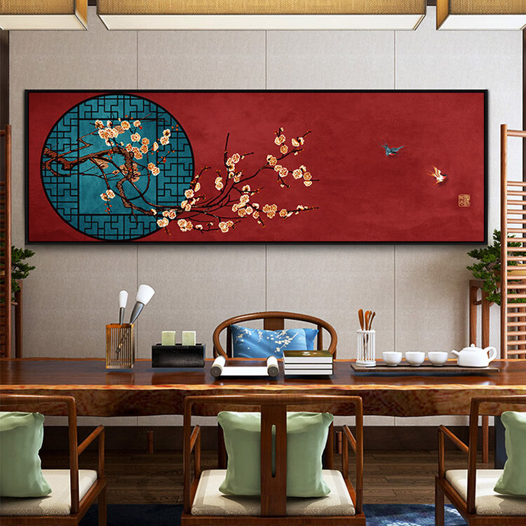 新中式国潮故宫挂画中国风宫廷 客厅餐厅墙壁古风挂画背景墙宫廷壁画