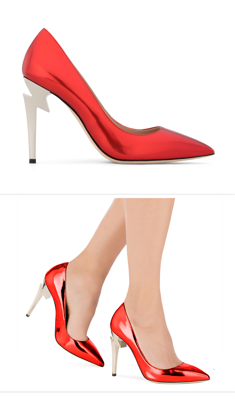 giuseppezanottigz女士经典雕刻式鞋跟漆皮高跟鞋细跟粉色004高跟70mm