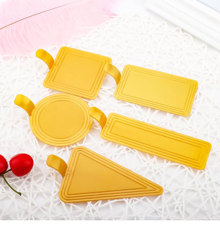 粉三角形塑料底垫 100个一份 慕斯各类包装底垫【图片 价