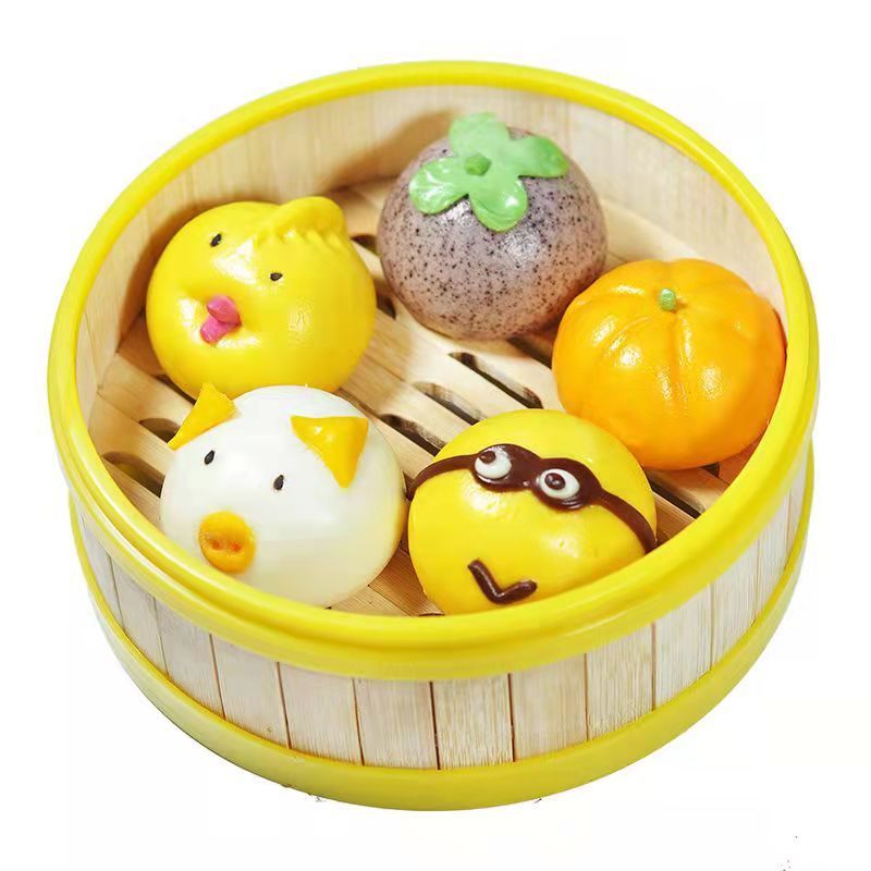卡通包子早餐小动物组合面点奶黄包豆沙包营养早餐可爱多口味组合1包