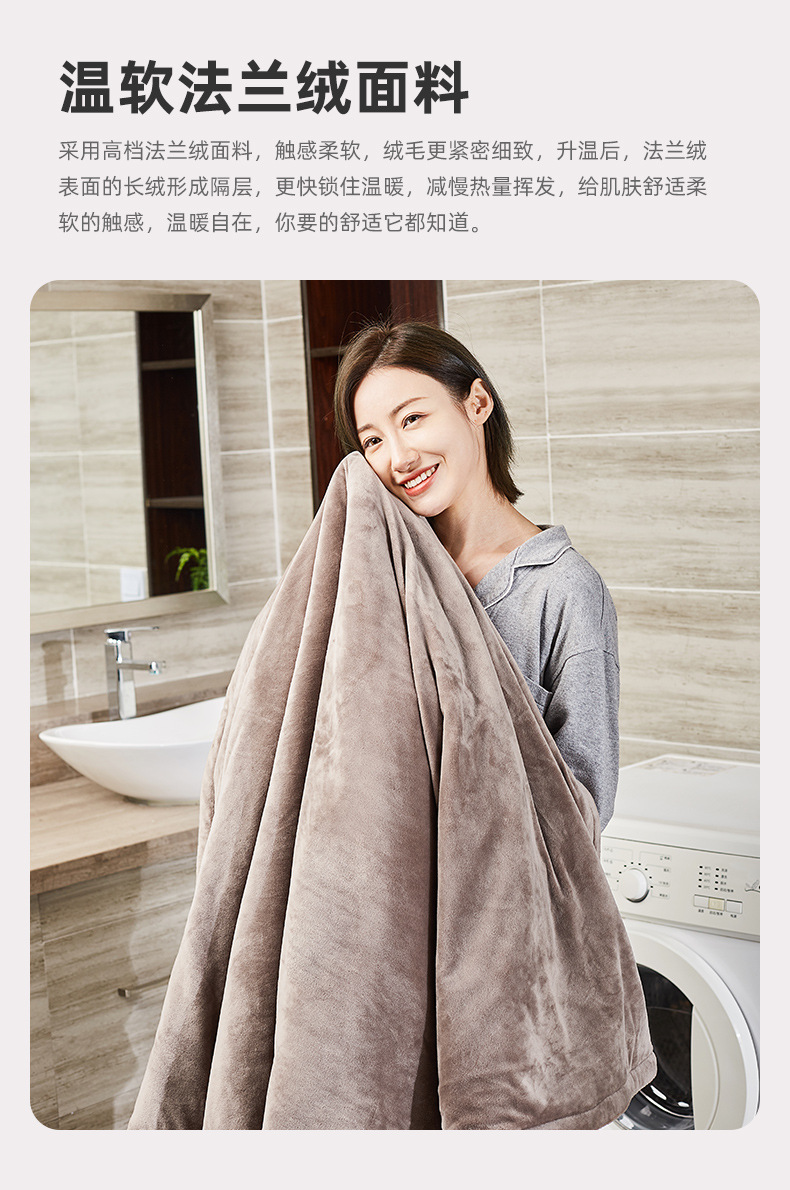 宝雅乐beurer电热毯德国博雅电热盖毯办公室暖身午睡盖腿被盖毯母婴可