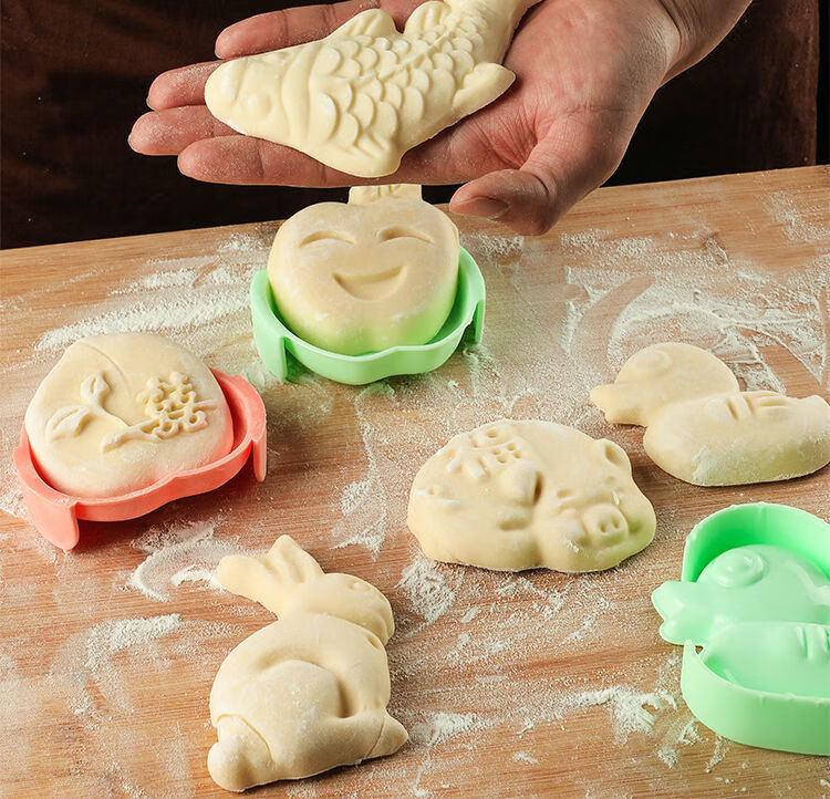 卡通馒头模具花样家用豆包子宝宝儿童辅食蒸面食花馍兔子动物模具小