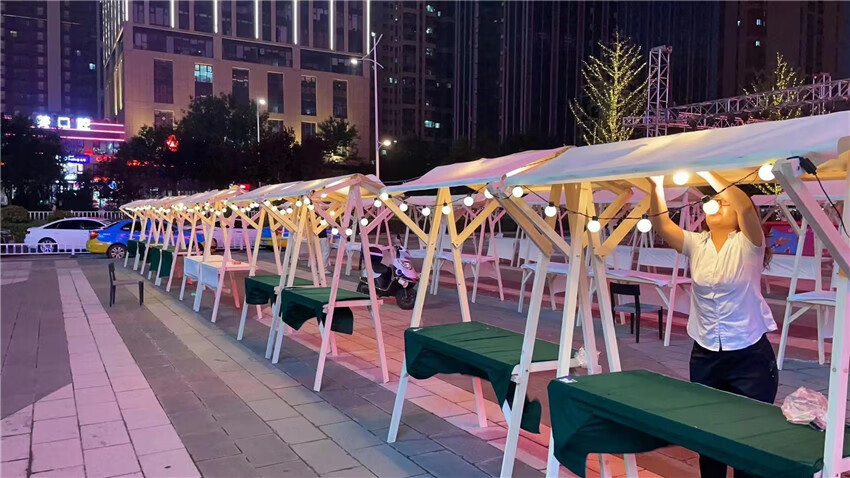 移动可折叠摊位定制户外棚摆摊展示架实木制花车夜市集市架子 固定款