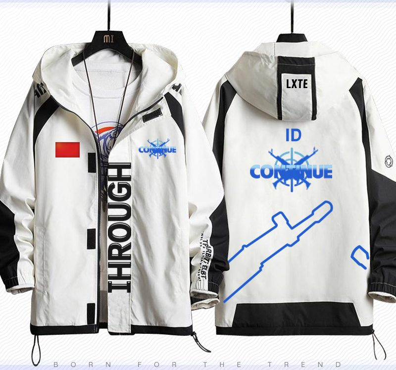 cf队服卫衣外套春秋款continue继续战队服cf1coin男女情侣卫衣衣服白m