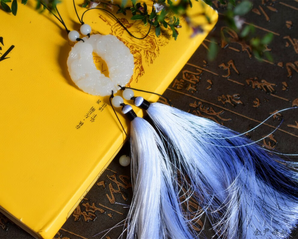 古风玉佩腰佩宫绦禁步龙凤佩流苏挂件汉服压裙坠扇坠笛穗情侣一对水墨