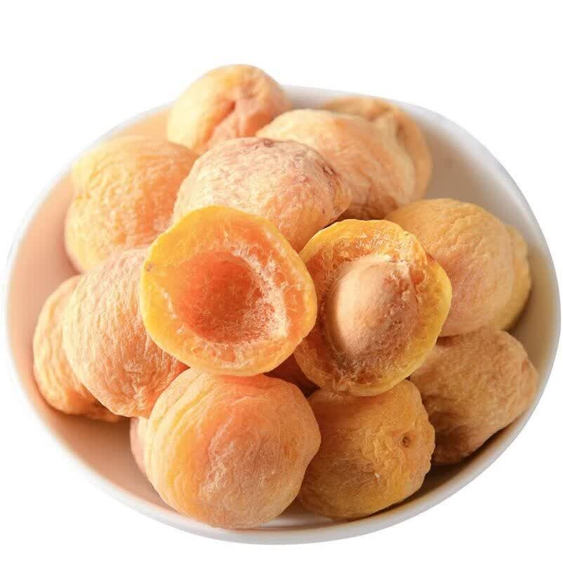 新疆产库车小白杏干杏肉无原味甜杏有核食果干吊干白杏干500g