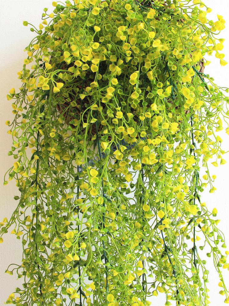 仿真金钟柳壁挂装饰藤蔓室内客厅假花藤条客厅挂墙塑料