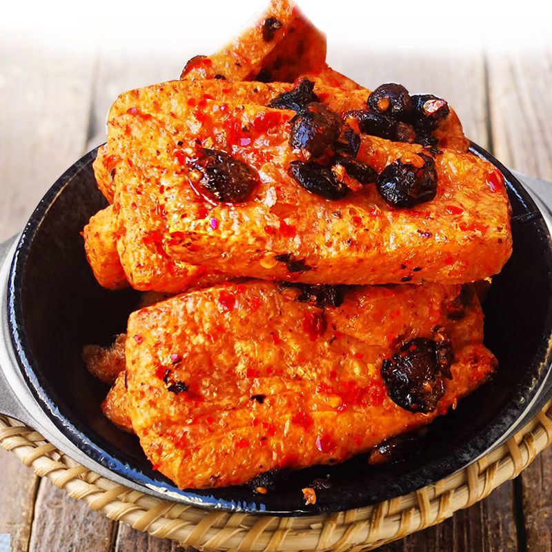 香辣油炸豆腐湖南永州道县特产自制油豆腐豆腐片豆腐泡下饭菜250g