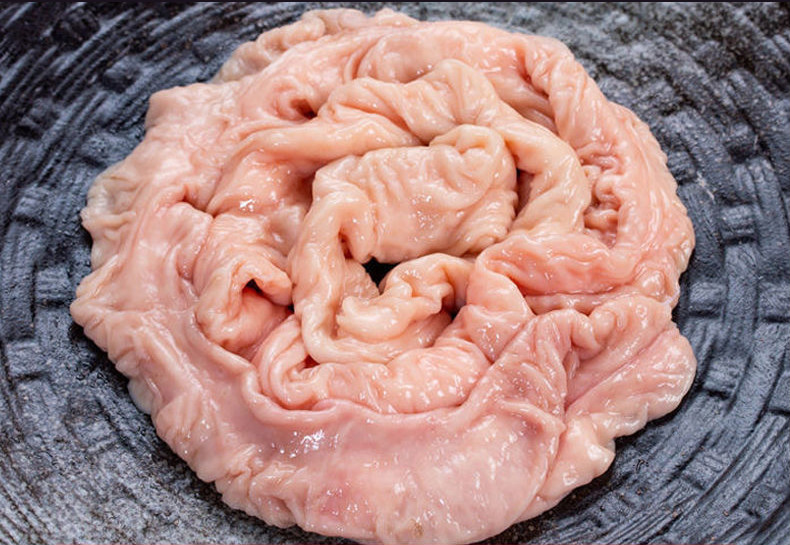 新鲜猪大肠免洗半熟猪大肠肥肠 农家土猪大肠 3斤散养黑猪大肠【图片