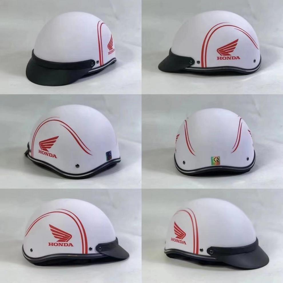 适用于五羊本田头盔摩托车电动车越南夏季 男女士机动车安帽四季半盔