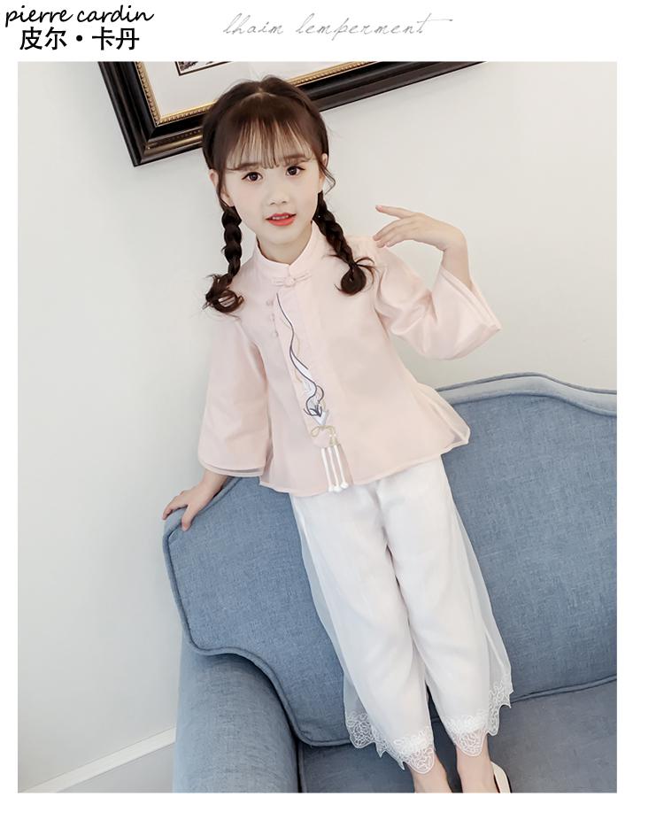 秋装汉服套装中大儿童装中国风唐装小学生女孩时尚春秋两件套质量好