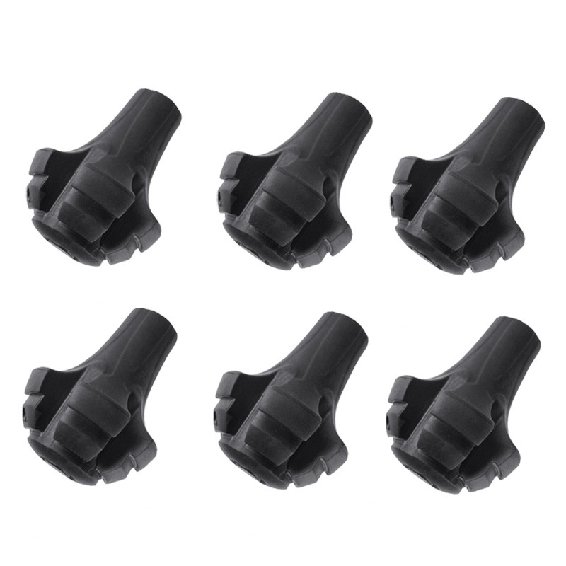 户外登山杖配件手杖脚套脚垫防滑橡胶头拐杖杖头帽保护罩 五款脚套各2