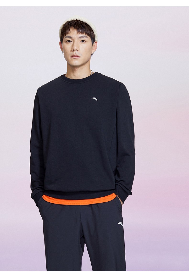 安踏(anta) 安踏卫衣男装2022春秋季休闲针织运动服上衣男士长袖官方