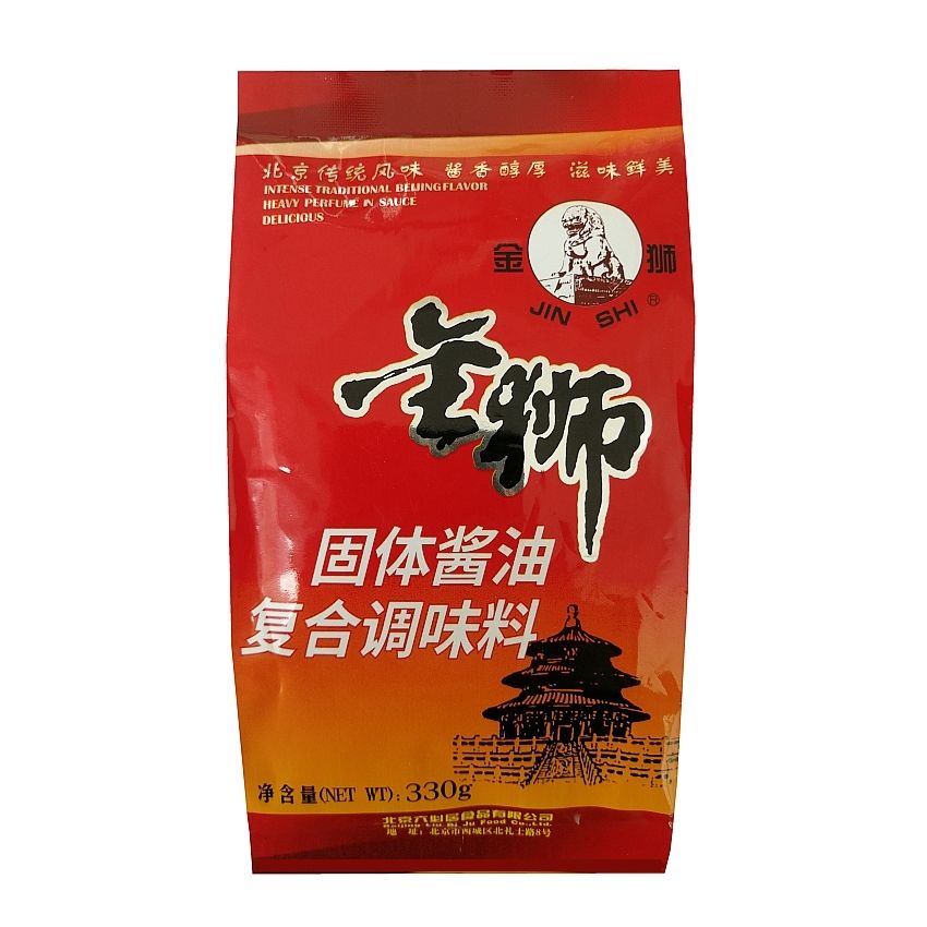 金狮固体酱油六必居330g袋北京传统风味酱油膏浓缩酱油烹调炒菜2袋