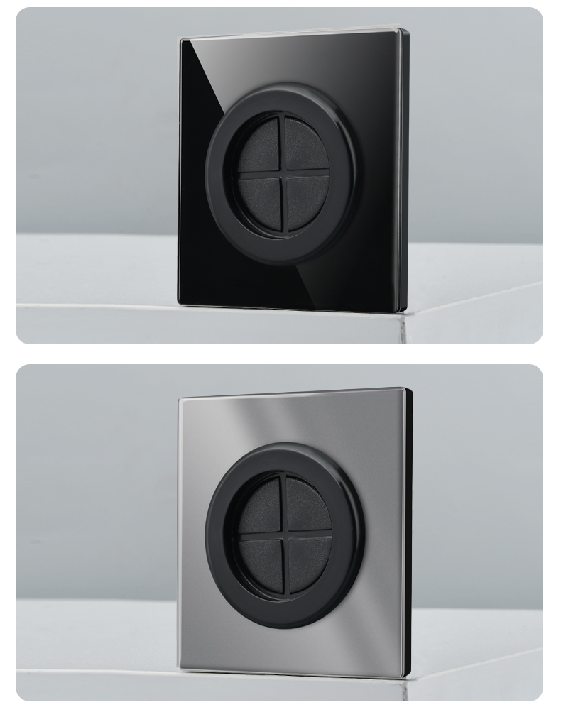 出线孔面板空白带装饰遮挡盖板86型穿线插座电视墙壁堵洞穿孔白板水晶