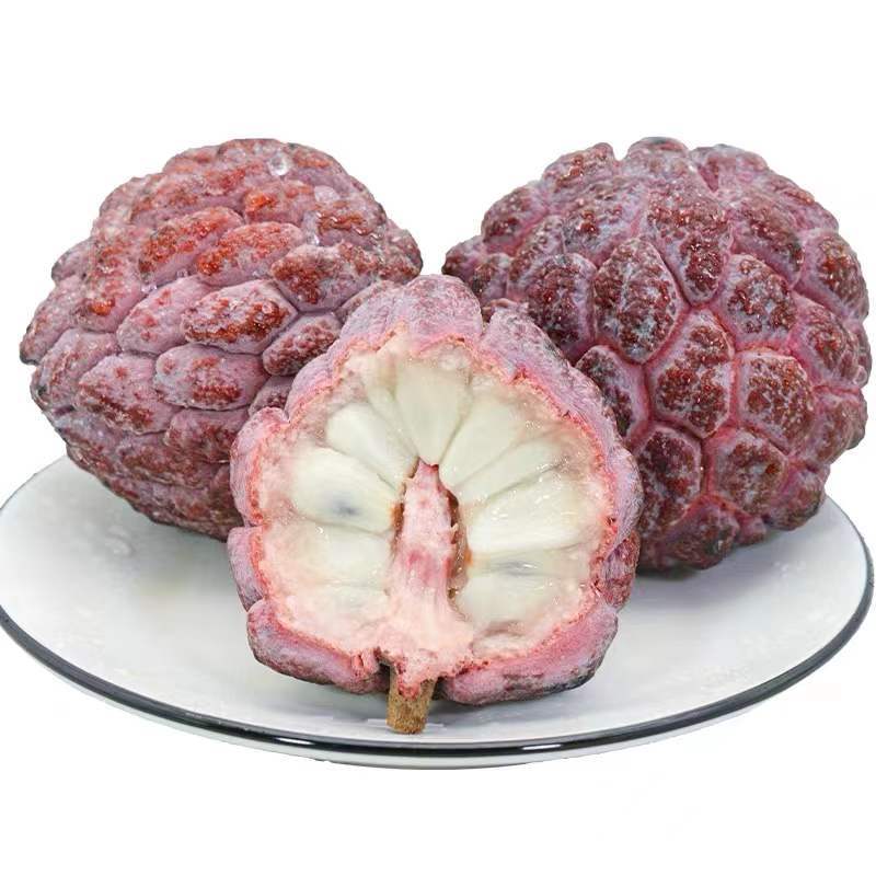 鲜其 新鲜玫瑰红释迦果应季现摘热带水果孕妇释迦果佛头5斤大果 实惠