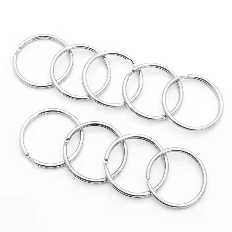 钥匙环圈钥匙环钥匙扣钢丝小环配件窗帘挂钩镀镍圆环光圈汽车钥匙圈