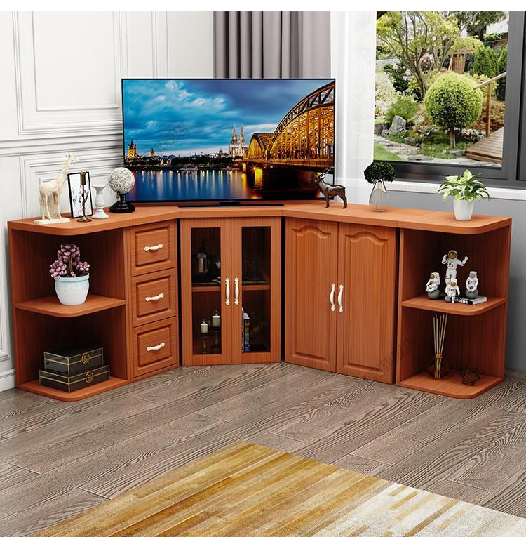 转角组合电视柜欧式简约储物柜小户型角柜农村老式地柜客厅餐边柜