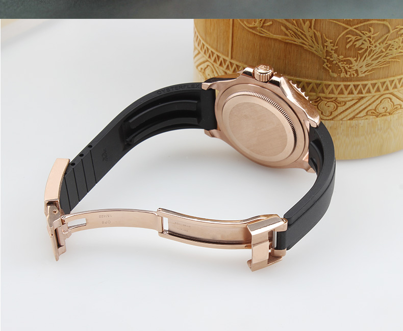 星舵适用劳力士迪通拿表带橡胶表带 男士手表带 适配劳力士新款游艇