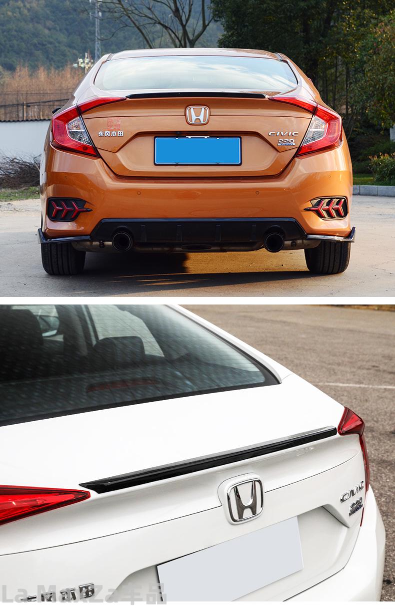 2022款全新十一代本田思域改装十代尾翼原厂款跑车翼件高配小压尾免
