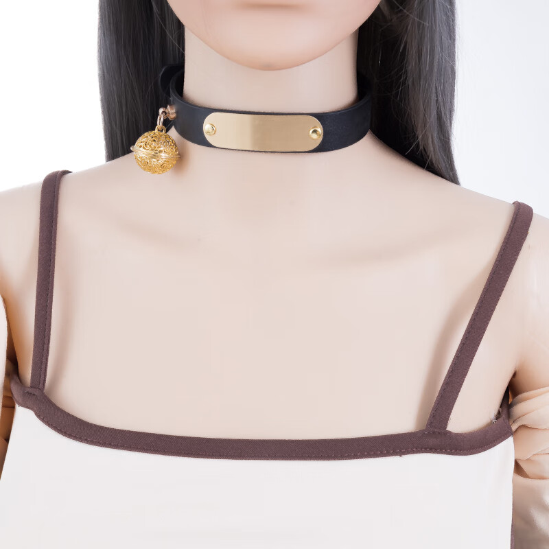 蓃皮人用人戴牵引狗牌女手工外出颈环女 蛇皮黑色 牵引绳 定制【图片