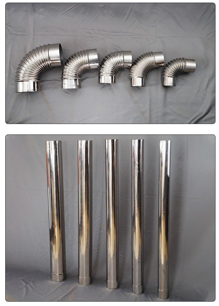 烟筒不锈钢排烟管农村柴火灶炉筒子生物质颗粒炉煤炉取暖炉烟囱 直径8