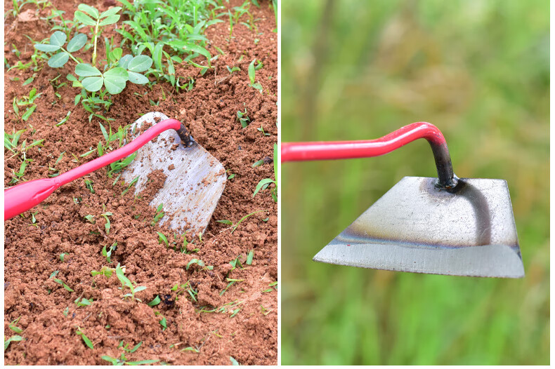 家用老式除草用的锄头户外小锄头农用锄草专用空心月牙除草锄薅草e512