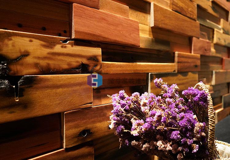 古老船木马克电视背景墙招匾前台实木木头装饰背景墙木条线条老船木片