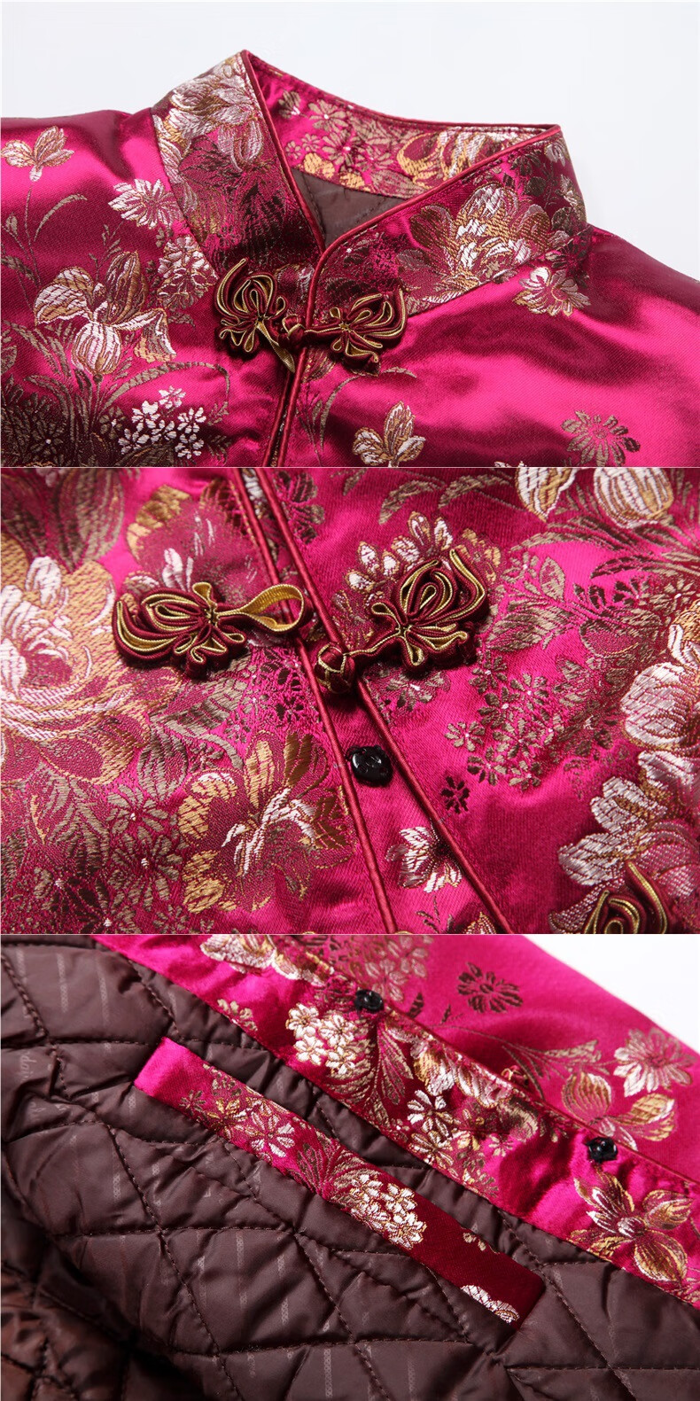 秋冬季老人家生日过寿唐装棉服八十大寿衣服老人家奶奶冬季织锦缎棉袄