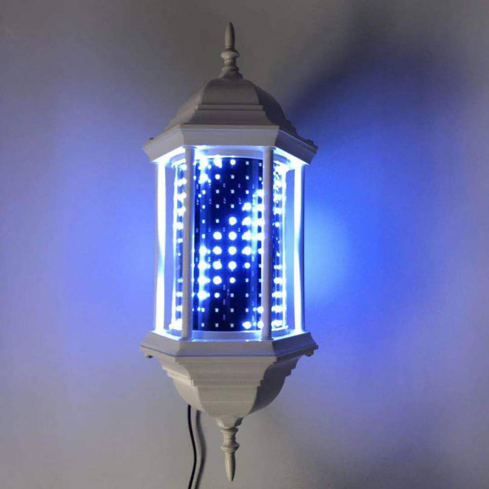 理发店旋转灯美发店六角复古小蛮腰理发店挂墙式智能省电加亮led转灯