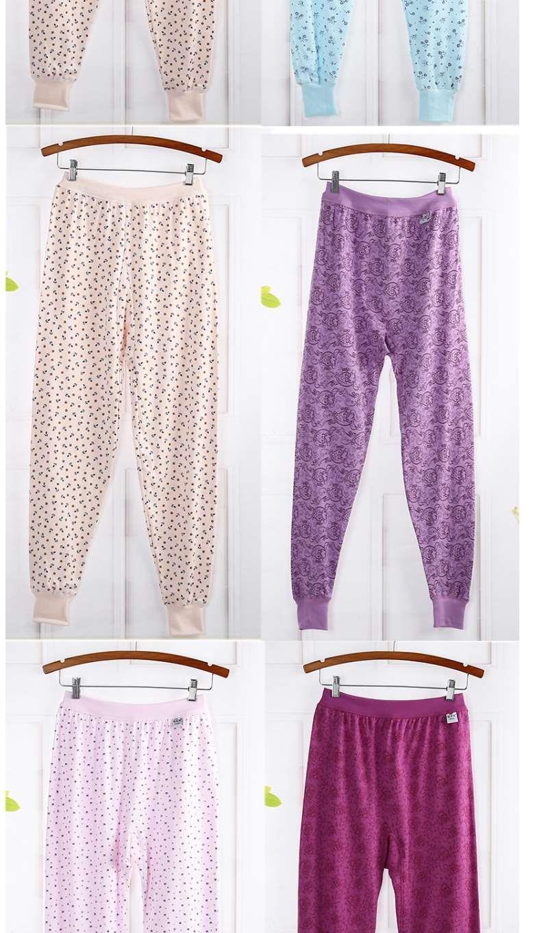 60女士秋裤大码衬裤保暖打底线裤2条老年人秋裤女棉质宽松老式棉质