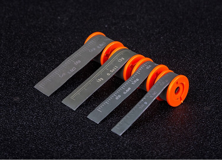 刻度铅皮铅皮卷0卷管装快速铅皮坠加厚型钓鱼竞技刻度铅08mm厚11mm宽