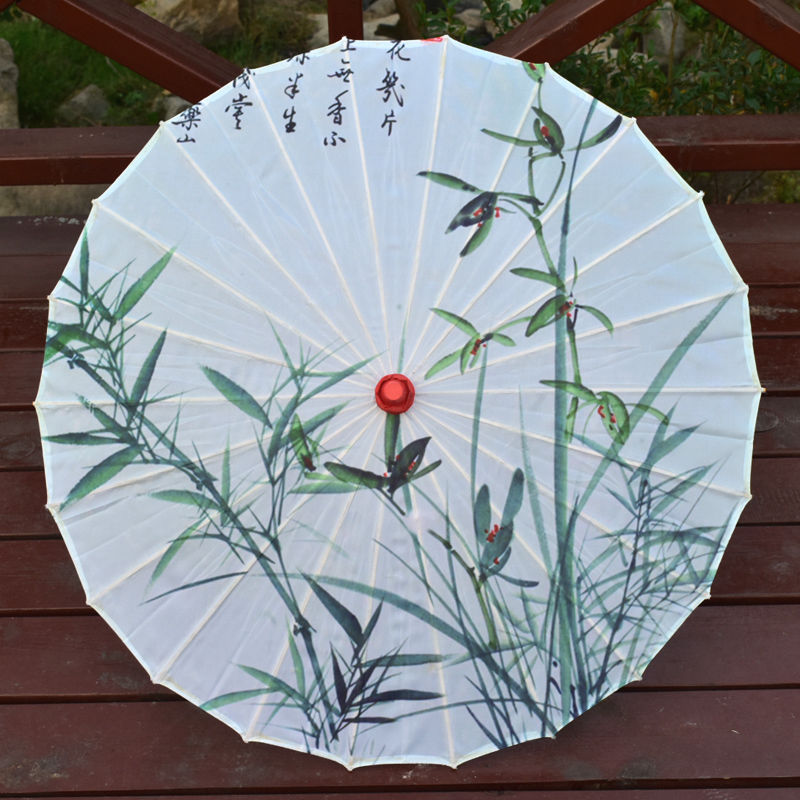 古风油纸伞女中国风舞蹈演出古典古装汉服绸布伞旗袍道具装饰红伞图案