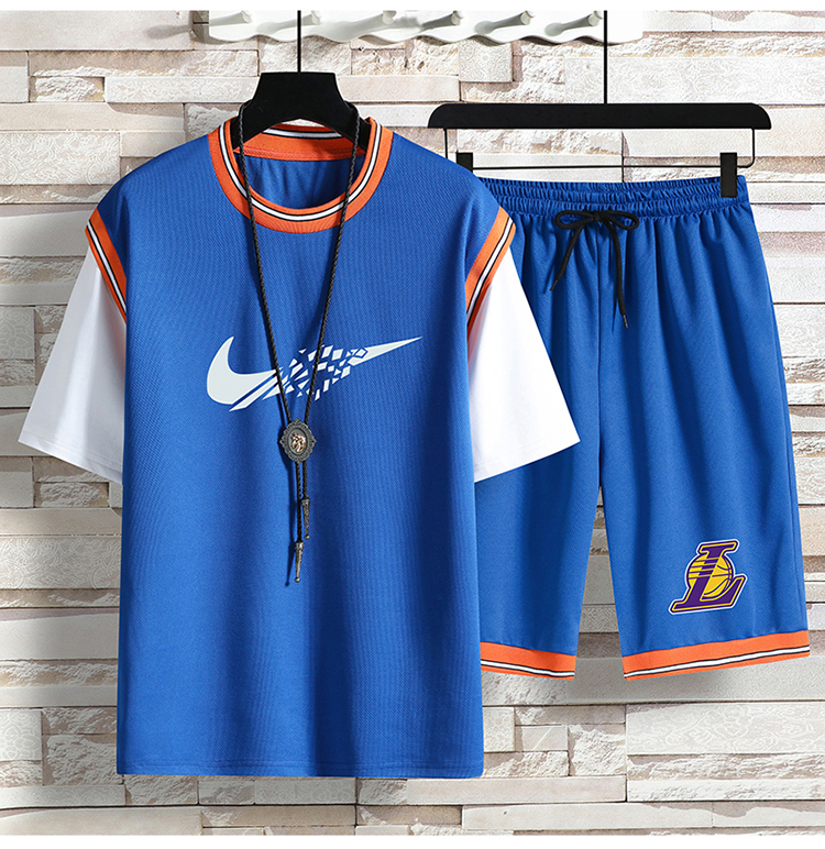 短袖假两件球衣12岁男孩大童13夏季速干篮球服14初中adidasnikepuma