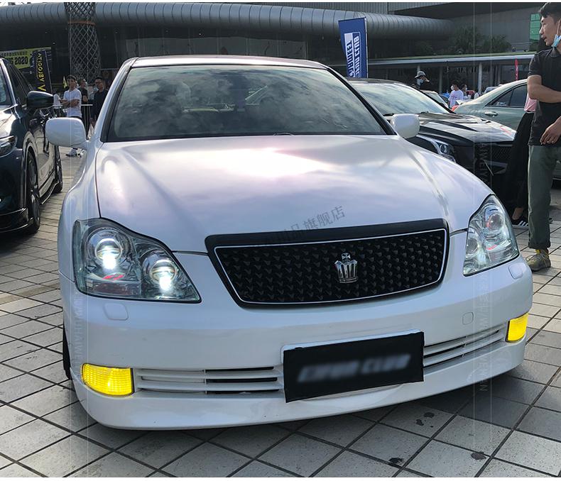 适用于05-08丰田12代老皇冠大小包围改装件保险杠前铲后唇侧裙压翼 12
