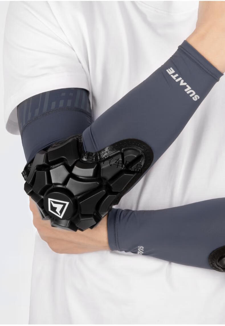 摩托车冰袖防摔护肘机车护具男夏季骑行装备冰丝袖套四季透气黑色冰丝