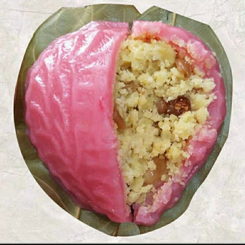 寿桃籺田艾籺茂名电白高州特产籺茂名籺真空包装农家白籺咸馅5个红籺