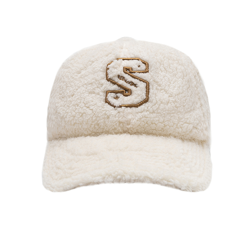 starter鸭舌帽男女款秋冬休闲毛绒帽保暖棒球帽stg4a0203u 米白色