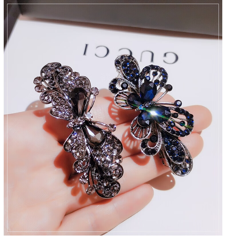 中老年发夹大蝴蝶结女发卡头饰韩国顶夹妈妈款优雅头花成人饰品夹子